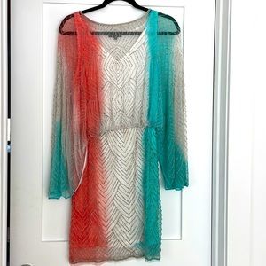 Beaded tie die dress from Greece